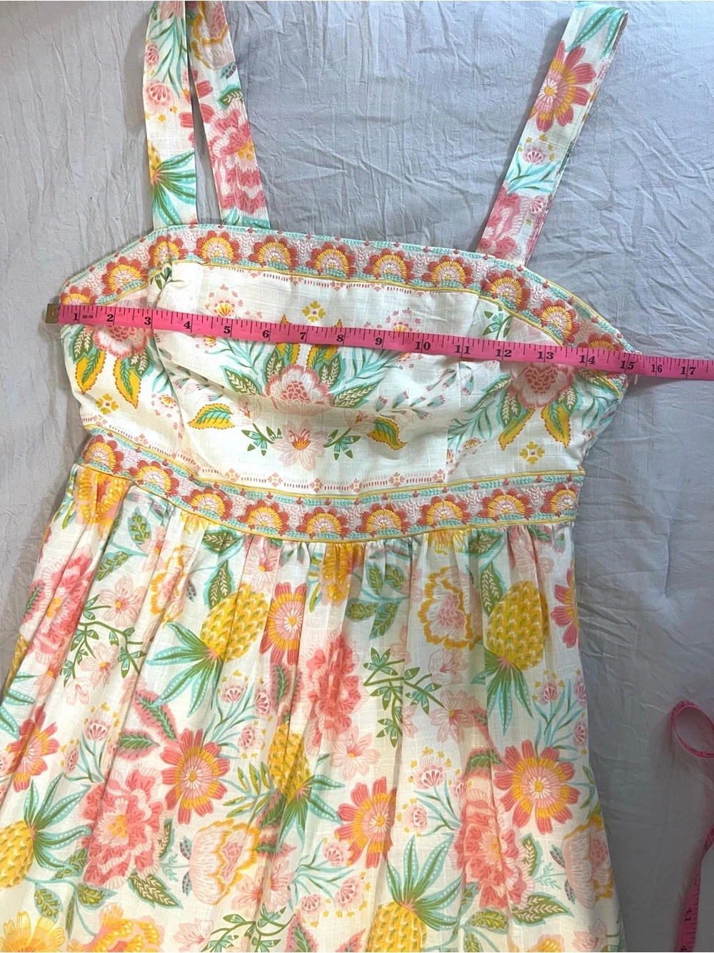 Rachel Zoe Floral Smocked Maxi Dress Sleeveless Embroidered SZ 2 NEW. NWT - Picture 10 of 11